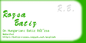 rozsa batiz business card